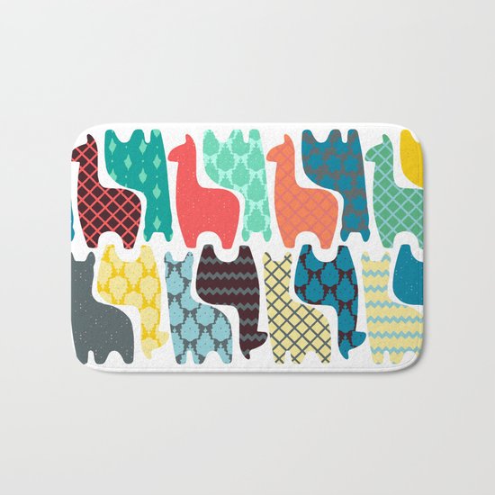 baby llamas Bath Mat