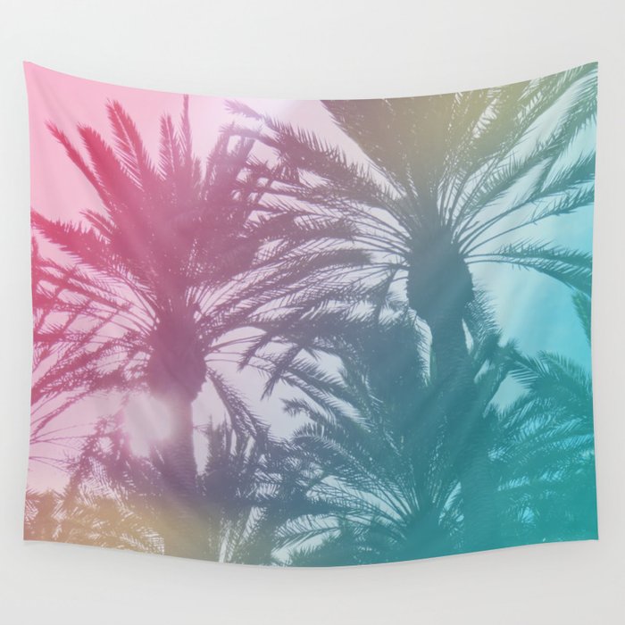 Rainbow Palm Trees Wall Tapestry By Summerstudio Society6 Rainbow Palm Trees Wall Tapestry