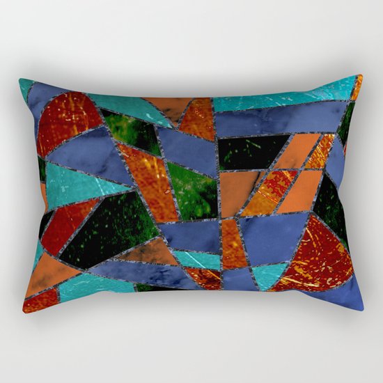 Abstract #447 Lava Flow Rectangular Pillow
