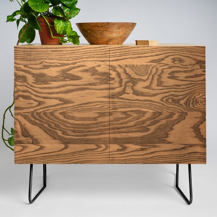 Wood, heavily grained wood grain Credenza