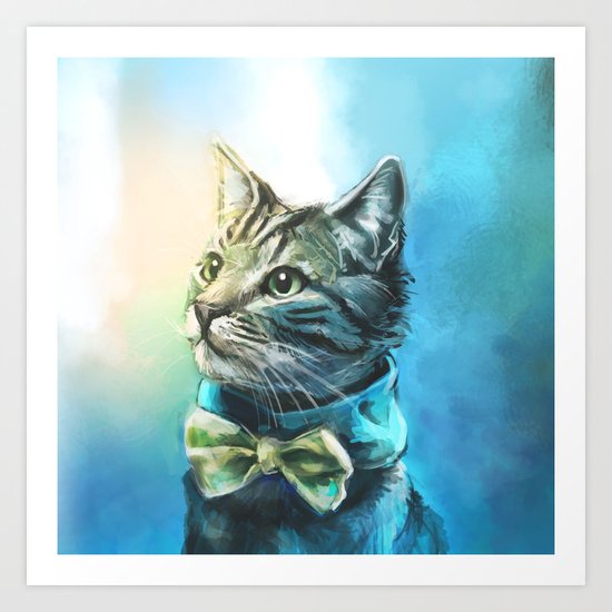 Handsome Cat Art Print