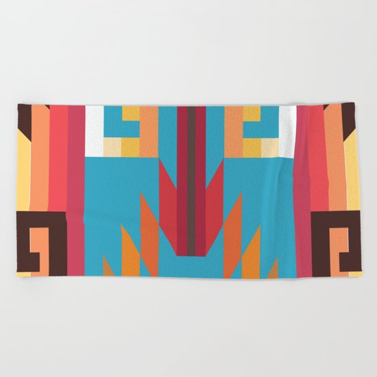 American Native Pattern No. 49 Beach Towel