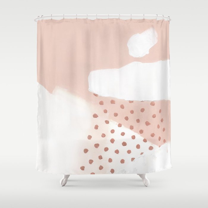 Emily-Peach Shower Curtain