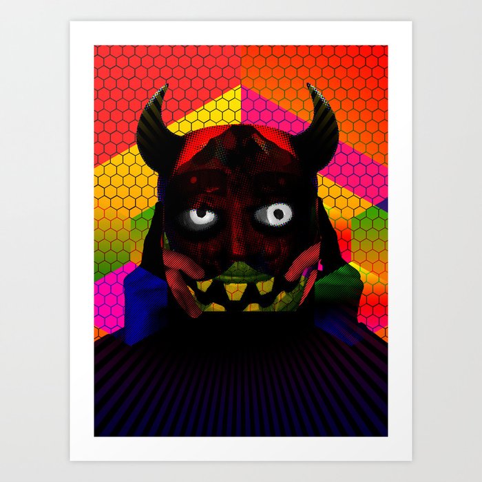 Hexagon Devil Art Print