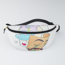 two-sided coin Fanny Pack | Drawing, Digital, Art, Face 