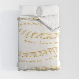 My Name is Alexander Hamilton | Musical Notes Comforter