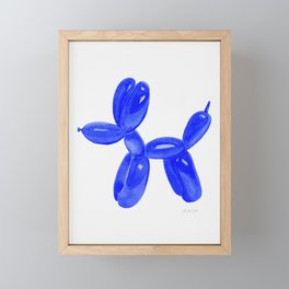 Balloon Dog Navy Blue  Framed Mini Art Print