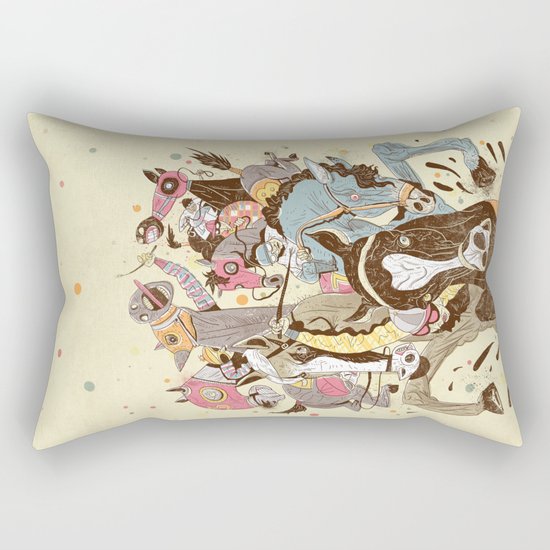 The Great Horse Race! Rectangular Pillow