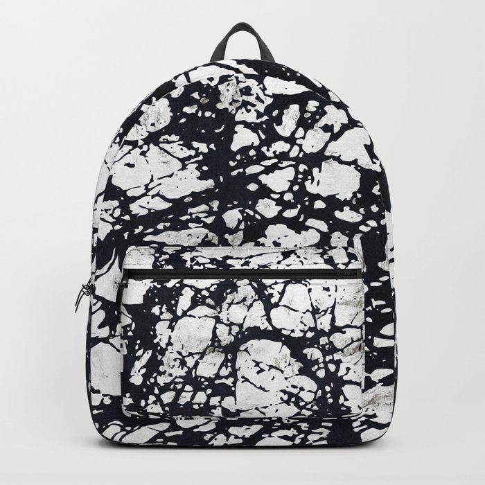Messy Marbled Black Lines Backpack by DEC02 | Society6