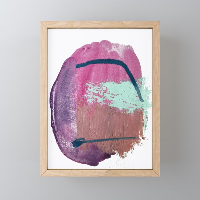 Gumdrop: a vibrant minimal abstract mixed-media piece by Alyssa Hamilton Art Framed Mini Art Print