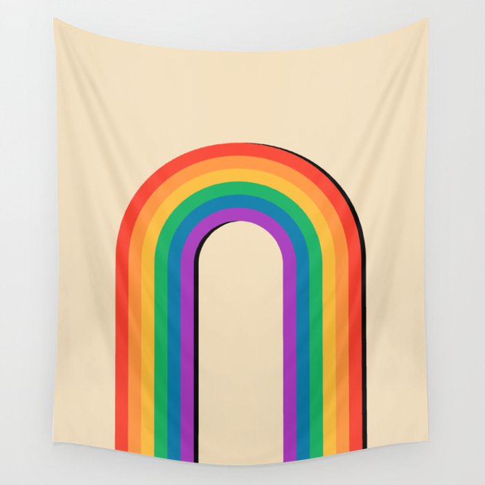  Colorful LGBT gay and lesbian rainbow Wall Tapestry