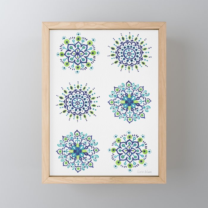 Painted Mandala Framed Mini Art Print