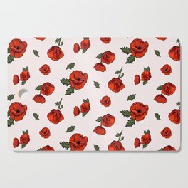 Red Poppies Cutting Board
