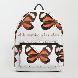 Butterfly - Cartea vitula ucayala Backpack | Paintedfont, Handlettering, Orange, Type, Carteavitulaucayala, Amazon, Watercolor, Science, Specimen, Tropical 