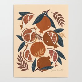 Pomegranate - Terracotta Poster