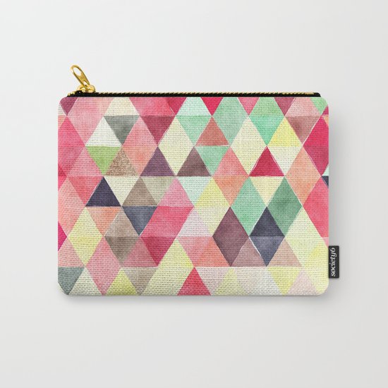 Retro Triangles Pattern 02 Carry-All Pouch