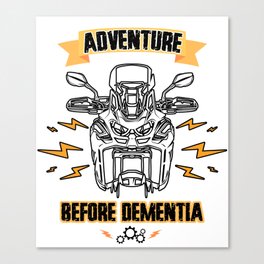 Adventure Sports CRF1100L Motorbike Rider Africa Twin Adventure Before Dementia Motorcycle Canvas Print