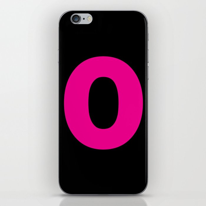 letter O (Magenta & Black) iPhone Skin
