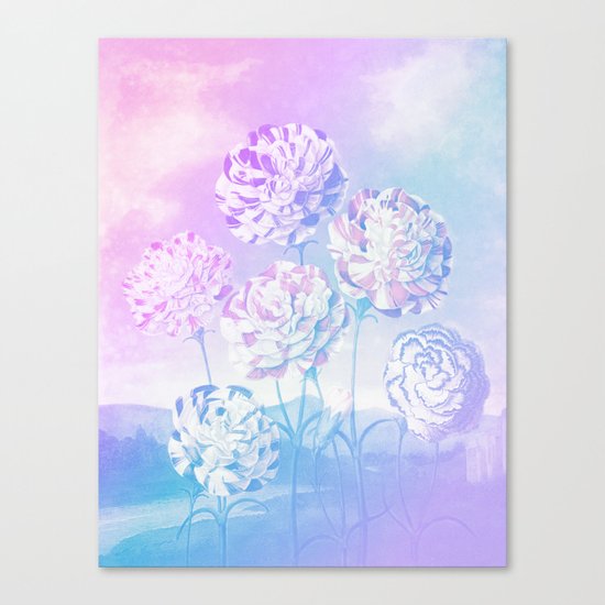Colorful Pastel Flowers Canvas Print
