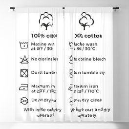 100% Cotton | Laundry Label Blackout Curtain