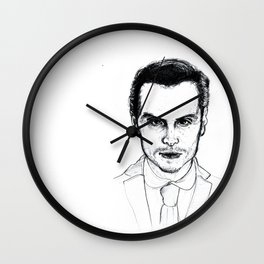 Andrew Scott as Jim Moriarty from Sherlock Etching Wall Clock