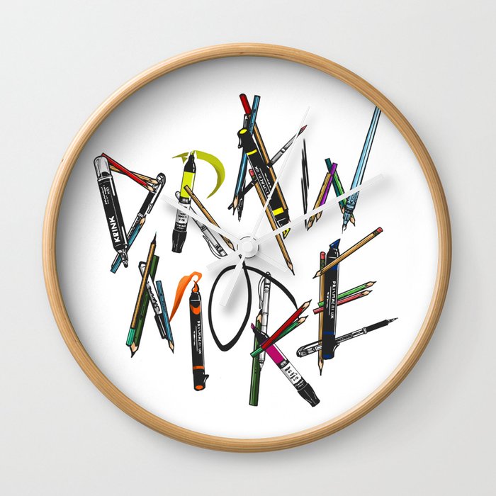 Draw More (Color) Wall Clock