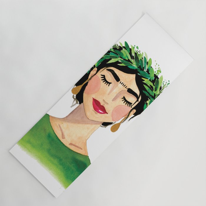 Floral Frida - Green Yoga Mat