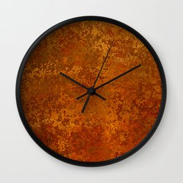 Vintage Copper Rust, Minimalist Art Wall Clock | Artanddecor, Vintage, Aesthetic, Nature, Rustic, Retro, Graphicdesign, Earthtones, Modern, Industrial 