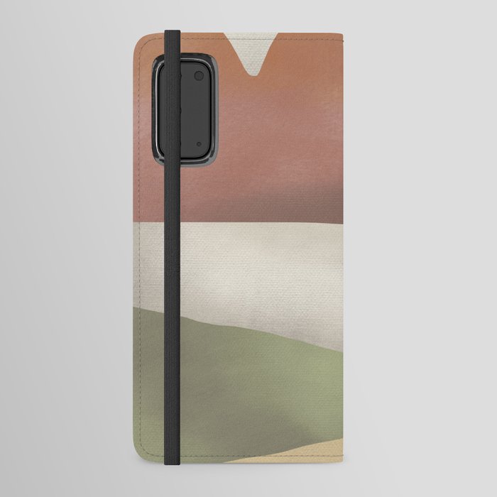 Large abstract shape composition 12 Android Wallet Case