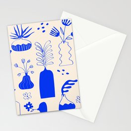 Abstract plants. Flower vases Stationery Card