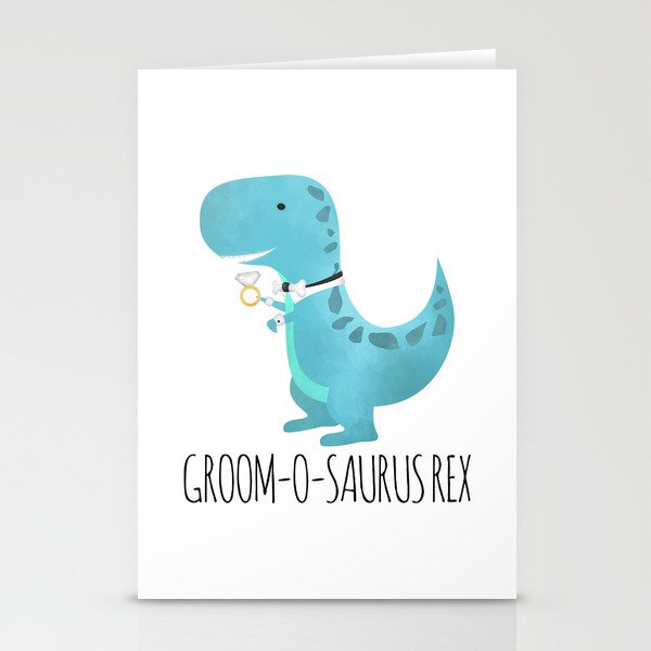 Groom-o-saurus Rex (Dinosaur) Stationery Cards