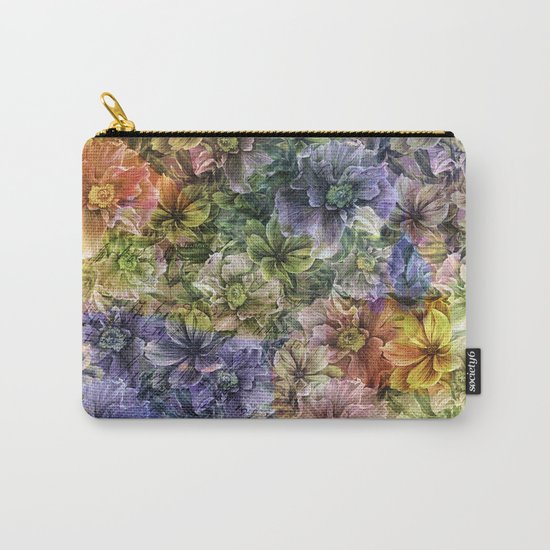 Floral painterly pattern Carry-All Pouch