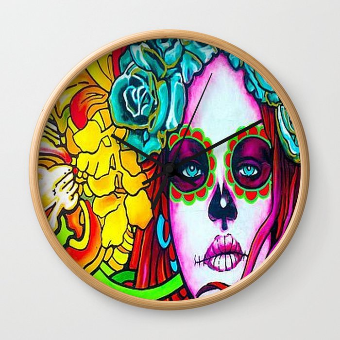 Day of the Dead Catrina Wall Clock