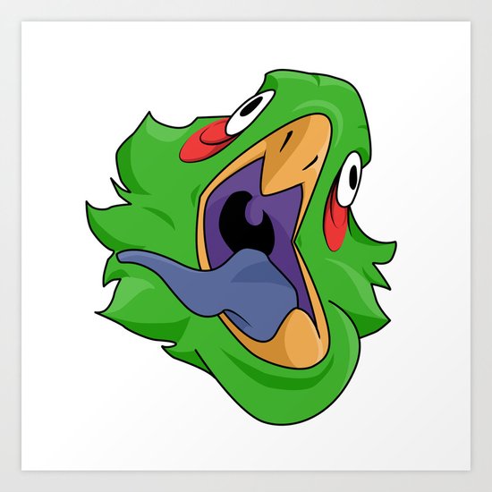 crazy bird Art Print