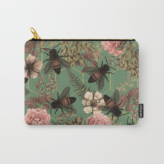 Bees Pattern Carry-All Pouch