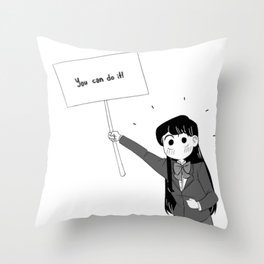 Komi-San You Can Do It! Throw Pillow