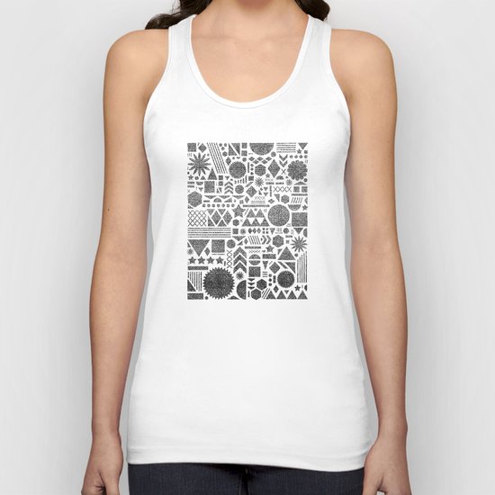 Modern Elements with Black. Unisex Tank Top