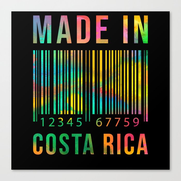 Costa Rica Born Made In Costa Rica Canvas Print