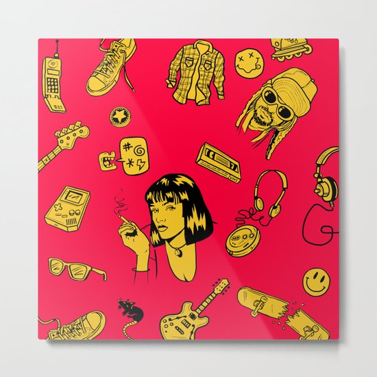 The Nineties Metal Print