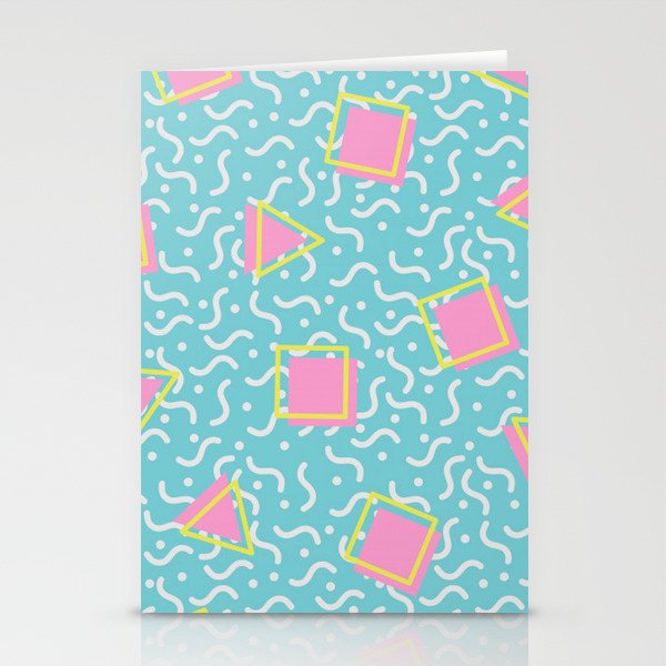 TOTALLY RAD 80s / 90S RETRO CALIFORNIA PATTERN Stationery Cards