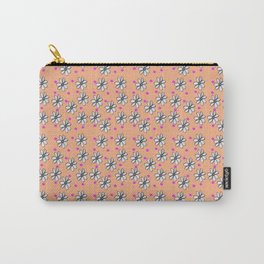 Small Quirky Flower and Spotty Design Carry-All Pouch