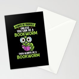 Reader Book Reading Bookworm Librarian Stationery Card