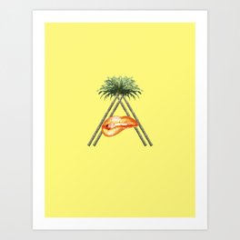 Tropical A Art Print | Typography 