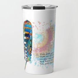 The Path Colorful Feather Art For Comfort  Travel Mug