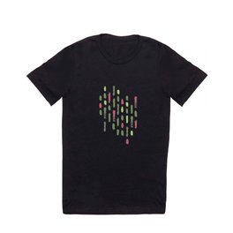 Green and pink vertical brush strokes  T Shirt