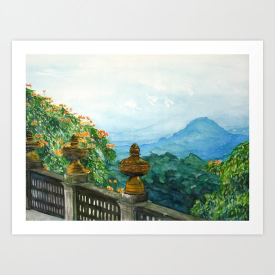 The View from La Cieba Grafica Art Print