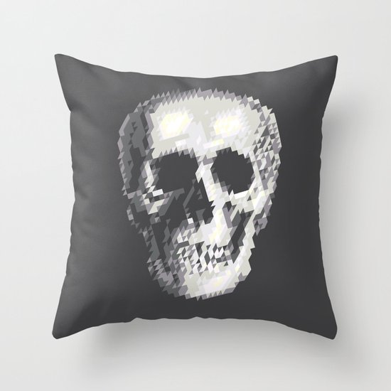Tri Skull Throw Pillow