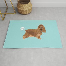 cocker spaniel funny farting dog breed gifts Area & Throw Rug