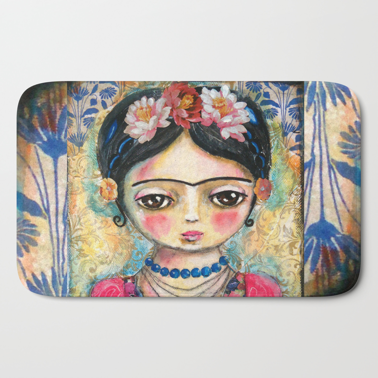 The Heart Of Frida Kahlo Bath Mat By Ateliersusanatavares Society6
