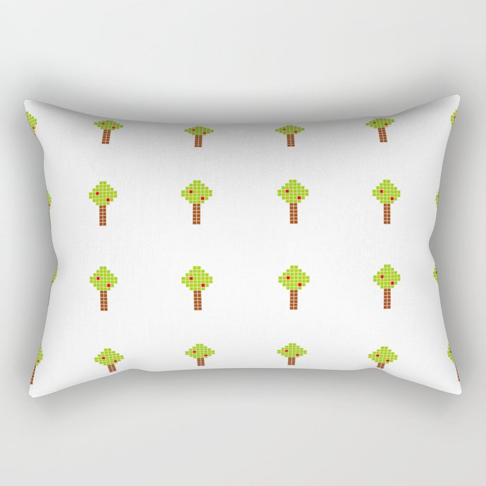 Tree in pixel art 3 Rectangular Pillow